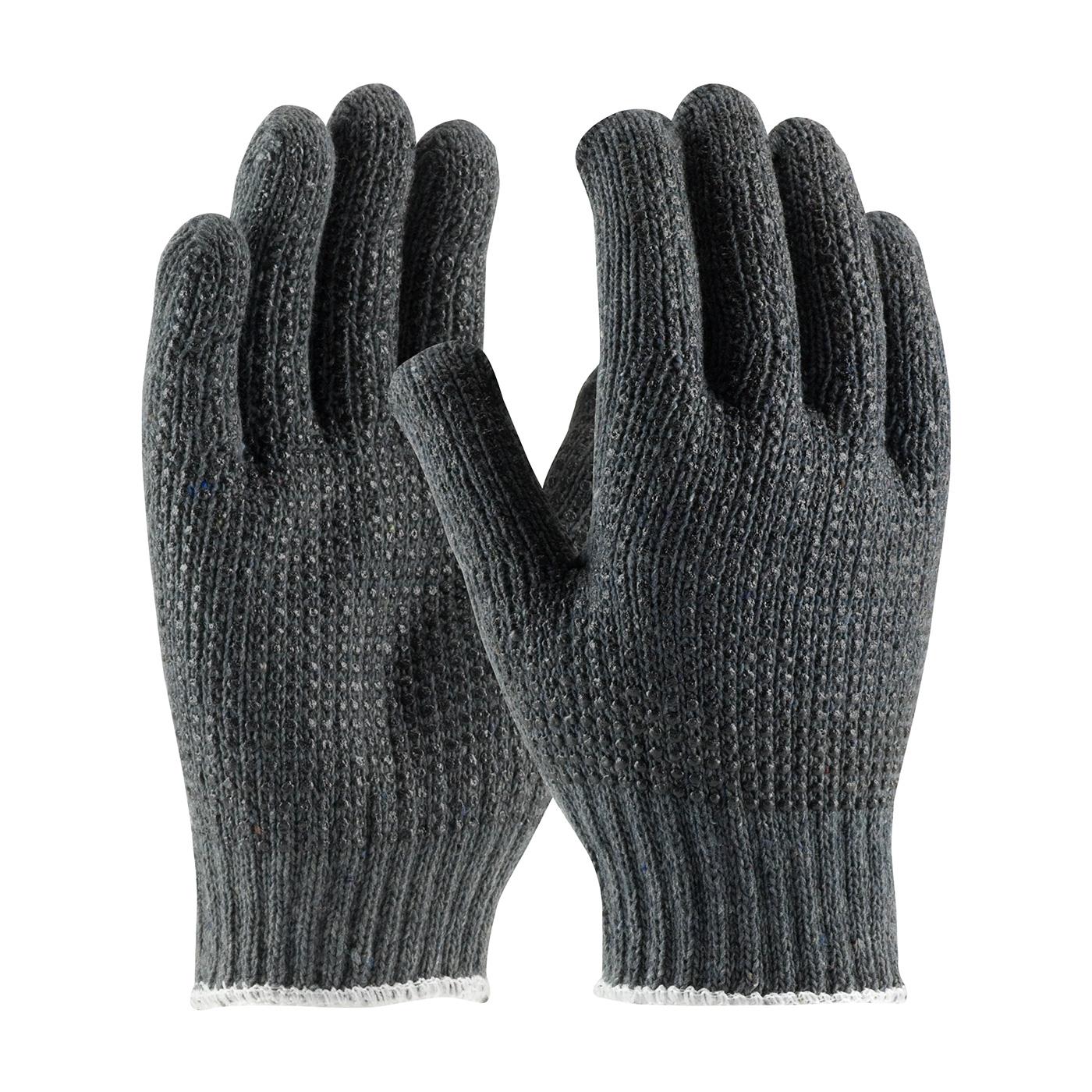 TWO SIDE PVC DOTTED GRAY KNIT SMALL - Tagged Gloves